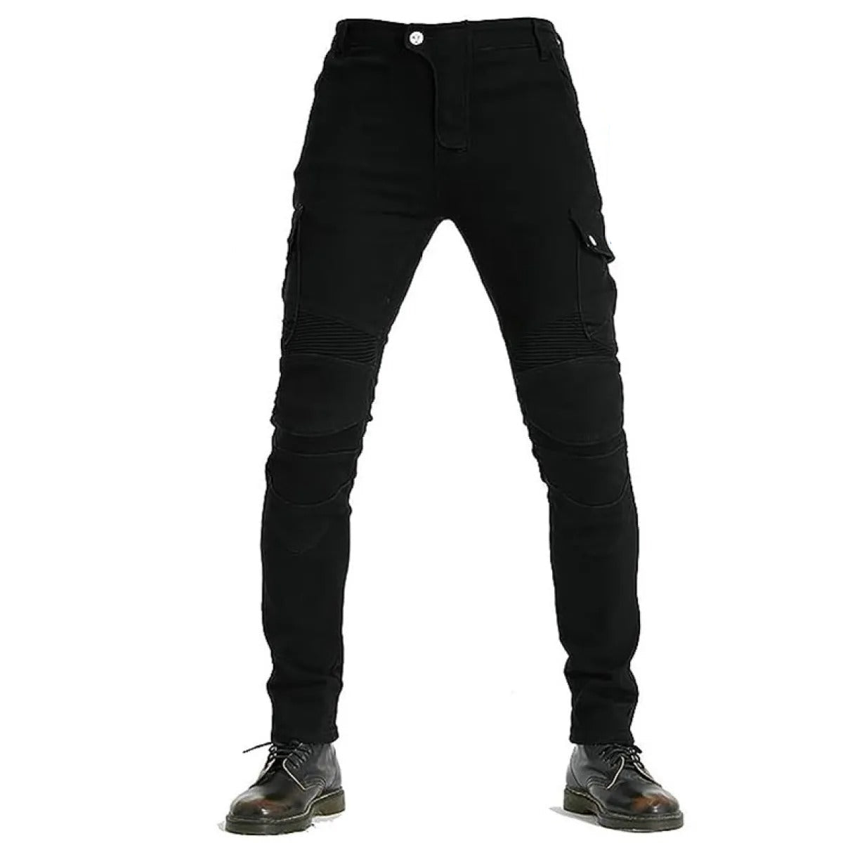Multi-Pocket Biker Pants