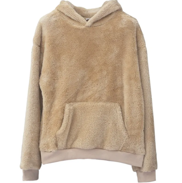 Hooded Velvet Sweater