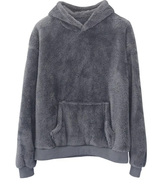 Hooded Velvet Sweater