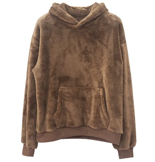 Hooded Velvet Sweater